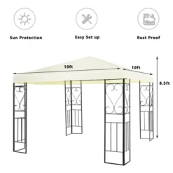 Costway 10'x10' Patio Gazebo Canopy Tent Steel Frame Shelter Patio Party Awning -Costway GUEST 00e284d4 a3ba 43d5 b6b0 1f7eb7fa9bc2