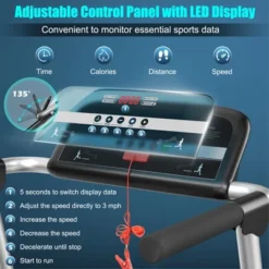 Superfit 2.25HP Folding LED Treadmill Electric Running Walking Machine With APP Control Gym -Costway GUEST 0364d913 1771 463e 8135 22492e1308c1