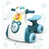 Costway Baby Balance Bike Musical Ride Toy W/ Sensing Function & Light Toddler Walker