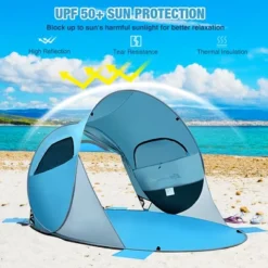 Costway Pop Up Beach Tent Anti-UV UPF 50 Plus Portable Sun Shelter For 3-4 Person -Costway GUEST 044a9793 2ce1 45a1 b375 bfb902e643a1