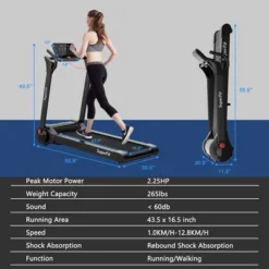 SuperFit 2.25HP Folding Electric Motorized Treadmill With Speaker -Costway GUEST 08000bf6 42ee 4fa9 8c16 5adefbea3851