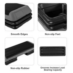 Fitness Aerobic Step 43'' Cardio Adjust 4'' - 6'' - 8'' Exercise Stepper W/Risers -Costway GUEST 084726c3 b21d 466b 95a1 a021845664a2