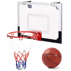 Over-The-Door Mini Basketball Hoop Includes Basketball & Hand Pump 2 Nets Indoor Sports -Costway GUEST 086063f8 a029 4b53 af06 5cd703041fca