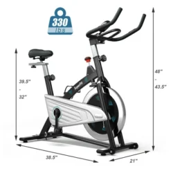 Costway 30Lbs Magnetic Stationary Training Bike Stationary Belt Drive Bicycle