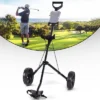 Costway Folding 2 Wheel Push Pull Golf Club Cart Trolley Swivel W/Scoreboard Lightweight