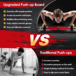 Costway Push Up Board Set Folding Push Up Stand With Elastic String Pilate Bar Bag Home Gym