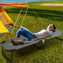 Costway Portable Camping Cot Outdoor Folding Sleeping Bed For Traveling Hiking -Costway GUEST 0d588b24 d836 49c5 980a dad57f4a0c7e