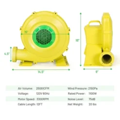 Costway Inflatable Bounce House Blower 1100W 1.5HP Air Pump Commercial Castle Slide Fan -Costway GUEST 0dcc336e 99e5 48a4 976a 1614c9c4db9c