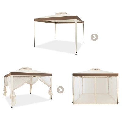 10’x 10’ 2-tier Canopy Gazebo Tent Outdoor Netting Picnic Party Sun Shade 11 10’x 10’ 2-tier Canopy Gazebo Tent Outdoor Netting Picnic Party Sun Shade - Image 9