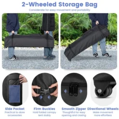 Costway 10x20ft Pop-Up Canopy Party Tent Sidewalls Portable Garage Car Shelter Wheeled -Costway GUEST 0e831f0b 7d84 466e 800b c85067cac9c0