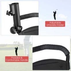 Costway Foldable 3 Wheel Steel Golf Pull Push Cart Trolley Club W/ Umbrella Holder -Costway GUEST 0ece5eef 7b31 4ff4 978c bfe9bb55e17e