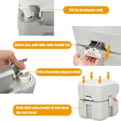 Costway Outdoor Wash Sink And Potable Toilet Set 4.5 Gallon Sink & 5.3 Gallon Toilet -Costway GUEST 0fbc89a1 4f4b 46b3 b8b6 3c74d8d2a09f