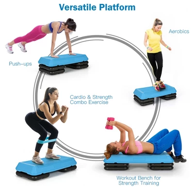 Costway 29'' Adjustable Workout Fitness Aerobic Stepper Exercise Platform W/Riser 4'' -6'' -8 9 Costway 29'' Adjustable Workout Fitness Aerobic Stepper Exercise Platform W/Riser 4'' -6'' -8 - Image 7