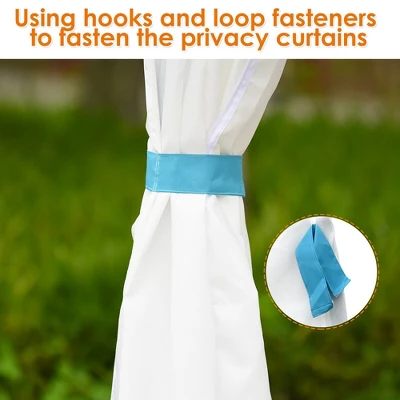 Costway 2 Tier 10'x10' Patio Gazebo Canopy Tent Steel Frame Shelter Awning W/Side Walls 11 Costway 2 Tier 10'x10' Patio Gazebo Canopy Tent Steel Frame Shelter Awning W/Side Walls - Image 9