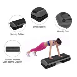 Fitness Aerobic Step 43'' Cardio Adjust 4'' - 6'' - 8'' Exercise Stepper W/Risers -Costway GUEST 1223fcd3 89fc 4986 b3a5 85cf219837e2