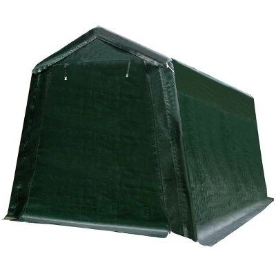 Costway 10'x10' Patio Tent Carport Storage Shelter Shed Car Canopy Heavy Duty Green 9 Costway 10'x10' Patio Tent Carport Storage Shelter Shed Car Canopy Heavy Duty Green - Image 7
