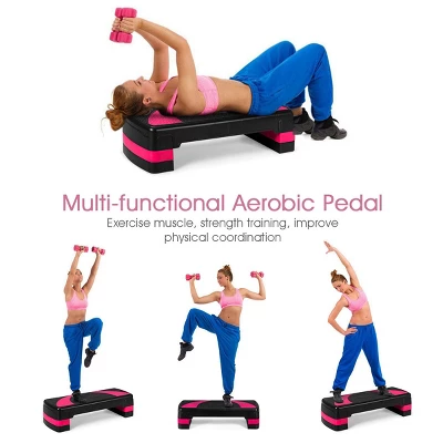 Costway 31'' Aerobic Ex Ercise Stepper Cardio Trainer 3 In 1 Adjustable Height 4'' - 6'' - 8'' 7 Costway 31'' Aerobic Ex Ercise Stepper Cardio Trainer 3 In 1 Adjustable Height 4'' - 6'' - 8'' - Image 5