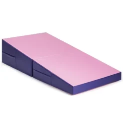 Costway Incline Gymnastics Exercise Mat Folding Wedge Ramp Fitness Mat Tumbling Pink -Costway GUEST 151400a4 4722 471b ad32 5cf7d2802c3a