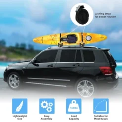 Costway J-Bar Kayak Roof Rack Folding Universal Kayak Rack For Canoe Surfboard -Costway GUEST 15a22dd9 1418 42a2 88e7 f35bd2863628