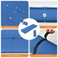 Costway Folding Sleeping Pad, Self Inflating Camping Mattress With Carrying Bag GreenBlue 20 Costway Folding Sleeping Pad, Self Inflating Camping Mattress With Carrying Bag GreenBlue -Costway GUEST 16acda84 bfa8 4f18 9b4f b618f900801a