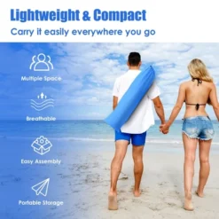 Costway 3-4 Person Easy Pop Up Beach Tent UPF 50Plus Portable Sun Shelter Orange/Blue -Costway GUEST 16b86c67 13ad 4a6d 9e84 f5caa9fbf593