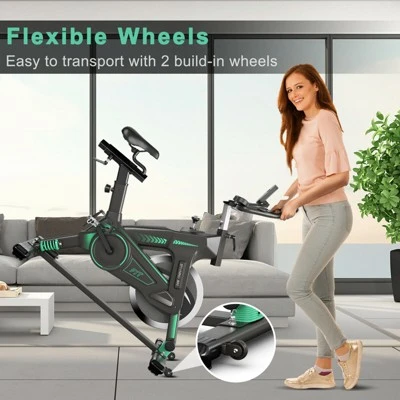 Costway Stationary Exercise Bike Cycling Bike W/33Lbs Flywheel Home Fitness Gym Cardio 10 Costway Stationary Exercise Bike Cycling Bike W/33Lbs Flywheel Home Fitness Gym Cardio - Image 8