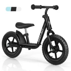 Babyjoy 11'' Kids Balance Bike W/ Footrest No Pedal Toddler Training Bike WhiteBlueBlack -Costway GUEST 1ad3af68 264e 45f3 b610 d4c647418057