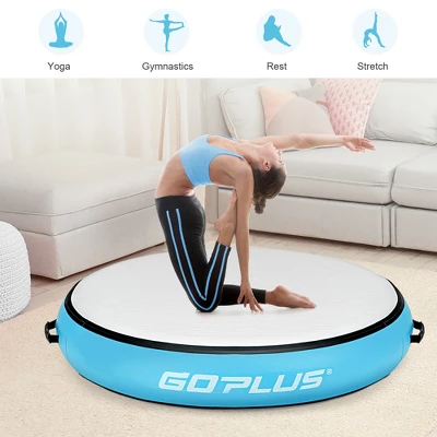 Costway 40'' Inflatable Round Gymnastic Mat Tumbling Floor Mat W/Electric Pump 5 Costway 40'' Inflatable Round Gymnastic Mat Tumbling Floor Mat W/Electric Pump - Image 3