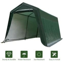 Costway 10'x10' Patio Tent Carport Storage Shelter Shed Car Canopy Heavy Duty Green 16 Costway 10'x10' Patio Tent Carport Storage Shelter Shed Car Canopy Heavy Duty Green -Costway GUEST 1c4283aa 3db3 4821 a97c 3faa2382a692