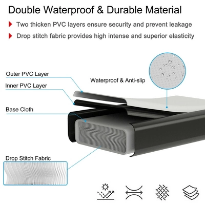 Costway 13FT Air Track Inflatable Gymnastics Tumbling Mat W/ Pump PinkBlackGreenNavy 8 Costway 13FT Air Track Inflatable Gymnastics Tumbling Mat W/ Pump PinkBlackGreenNavy - Image 6