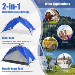 Costway 4 Person Instant Pop-up Camping Tent 2-in-1 Double-Layer Waterproof Tent -Costway GUEST 1ceab479 3e17 4805 81f7 e5b4ee0d50fd