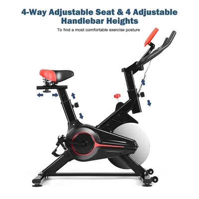 Indoor Exercise Bike Fitness Cardio W/4-way Adjustable Seat 7 Indoor Exercise Bike Fitness Cardio W/4-way Adjustable Seat - Image 5