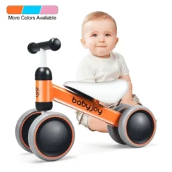 Babyjoy 4 Wheels Baby Balance Bike Children Walker No-Pedal Toddler Toys Rides PinkBlueOrange -Costway GUEST 2083abc1 dd3f 4a82 9ae1 d6a064d8817c
