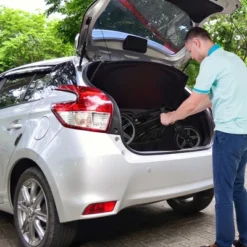 Costway Folding Golf Push Cart Swivel W/Adjustable Handle Grey -Costway GUEST 2200c898 82f5 4b43 8df3 711120d03c1b