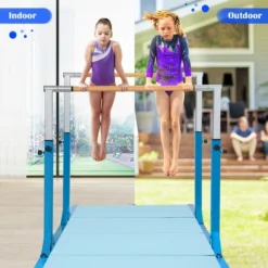 Costway Horizontal Train Bar W/ 4'x8'x2'' Gymnastics Mat Folding Panel Fitness Exercise BluePinkPurple -Costway GUEST 2251a984 a015 4a53 ac1a 2c15e49635fc