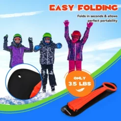 Costway Folding Snow Scooter W/Grip Handle Portable Snow Sled For Kids Teenagers -Costway GUEST 235d929e 02af 4066 9f24 0780d2682f71
