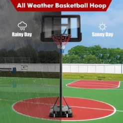 Costway 4.25-10FT Portable Adjustable Basketball Hoop System With 44'' Backboard 2 Nets 15 Costway 4.25-10FT Portable Adjustable Basketball Hoop System With 44'' Backboard 2 Nets -Costway GUEST 242db1c8 f76d 4c81 8795 2c64b6d45456