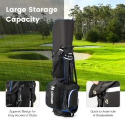 Costway Lightweight Golf Stand Bag With 14 Way Top Dividers 6 Pockets Cooler Bag Rain Hood Blue/Gray/Red -Costway GUEST 290d269c 1469 49cc 870f 63bc99e4179b
