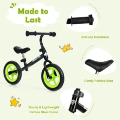 HoneyJoy Kids Balance Bike No Pedal Training Bicycle W/Adjustable Handlebar & Seat YellowBlackBlueRed -Costway GUEST 294cb433 a993 4398 9761 09a393ef5f0d