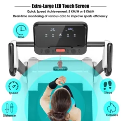 SuperFit 2.25HP Folding Electric Motorized Treadmill W/ Speaker WhiteBlackBlue -Costway GUEST 2953f4b6 d6e7 4e4f 9145 d1717b2ac479