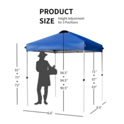 6x6 FT Pop Up Canopy Tent Camping Sun Shelter W/ Roller Bag -Costway GUEST 2a0bb7cb 543e 4aea b2ed e57853899ad1