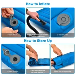 Costway 3 Inch Inflatable Camping Sleeping Pad Waterproof & Comfortable Sleeping Mat Blue/Green -Costway GUEST 2ad560ee 8793 426e 871a 6f45dc717c58