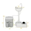 Costway Outdoor Wash Sink And Potable Toilet Set 4.5 Gallon Sink & 5.3 Gallon Toilet -Costway GUEST 2af2c321 42a0 4a05 9a63 3de7e3d5d591