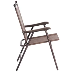 Costway Set Of 2 Patio Folding Sling Back Chairs Camping Deck Garden Beach Brown 14 Costway Set Of 2 Patio Folding Sling Back Chairs Camping Deck Garden Beach Brown -Costway GUEST 2b30c8f8 d4fa 4d30 bf05 b9b7ca08165d