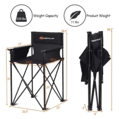 Costway Portable 38'' Oversized High Outdoor Beach Chair Camping Fishing Folding Chair -Costway GUEST 2c263e6a ce1a 4b01 8e34 fcd6517a61ed