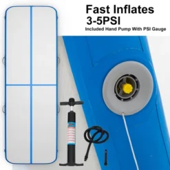 Costway 10' Inflatable Gymnastics Mat Air Track Floor Mats Water Buoyancy Pump Blue -Costway GUEST 2d2127d9 9d56 4e00 b91b 2e67e2a0ab20