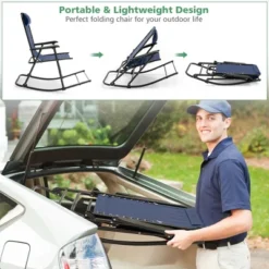Costway Patio Camping Rocking Chair Folding Rocker Footrest Lightweight Outdoor RedNavyBeigeGreyBlue -Costway GUEST 2d2b2988 e9f5 43c8 b67b 98cfa4775486
