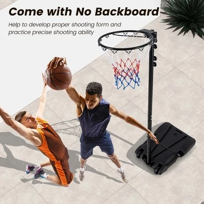 Costway 8.5-10FT Adjustable Basketball Hoop Goal With Fillable Base Wheel Shooting Practice 4 Costway 8.5-10FT Adjustable Basketball Hoop Goal With Fillable Base Wheel Shooting Practice - Image 2