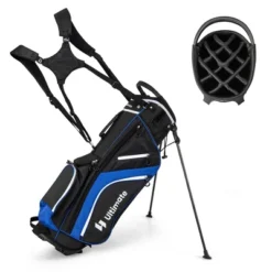 Costway Lightweight Golf Stand Bag With 14 Way Top Dividers 6 Pockets Cooler Bag Rain Hood Blue/Gray/Red -Costway GUEST 2e2ef2b6 dd86 4202 817c dd37a82b61f5