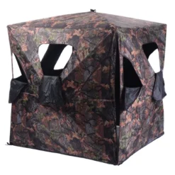 Costway Ground Hunting Blind Portable Deer Pop Up Camo Hunter Weather Proof Mesh Window
